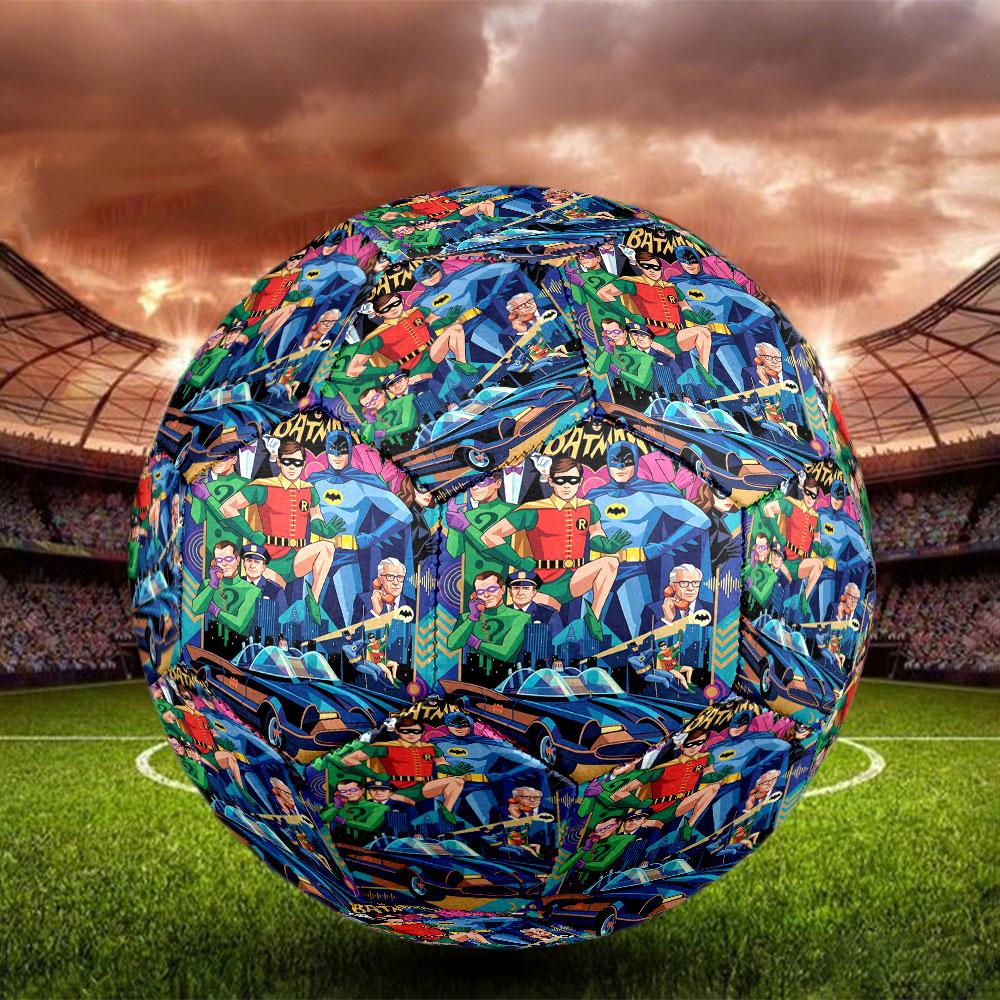 Batman Print Size 5 Soccer Ball, Standard Match Football for Sports Game and Team Practice, Ideal Gift for Soccer Fans