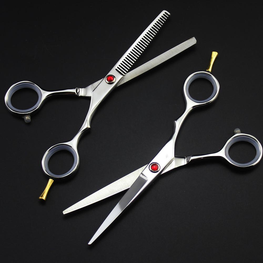 440C 5.5 Inch Silver Hair Scissors Haircut Thinning Barber Tools Cutting Shears Hairdressing Scissors