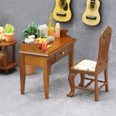 1:12 Dollhouse Miniature Desk Table Office Desk Furniture Model Home Decor Toy Doll House Accessories