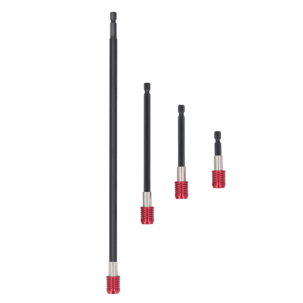 4 Pcs Drill Bit Extension Set 60mm 100mm 150mm 300mm 14 Inch Hex Shank Strong Magnetic Drill Bit