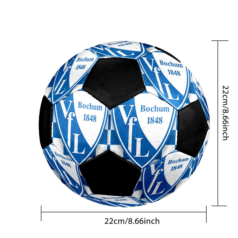 VfL Bochum 1848 Indoor Soccer Ball Colorful Machine Stitched PVC Size 5 Team Training Competition Ready Durable High-Bounce Cool Sports Gift