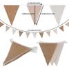 Bandierine Triangolari in Lino Giallo Degradé da 5 Metri (18 pezzi) per Decorazioni di Matrimonio, Festa o Compleanno