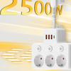 Universal Power Strips With Individual Switches Safe ABS Construction Ideal For Charging Devices Convenient Use