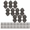 Antique Decorative Hinges Green Bronze Printing Zinc Alloy Furniture Wooden Box Gift Box DIY Hinges