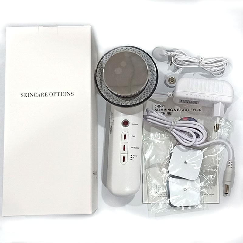 Cross-border 3-in-1 Slimming Instrument: 40k Cavitation, EMS Microcurrent, Ultrasonic Beauty Device for Home Use