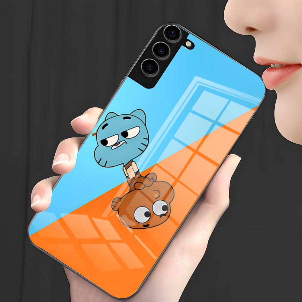 A-Amazing World Gumball Anime Handyhülle Für Samsung S26 S25 Plus S20 S20 Plus S22 Ultra S23 FE S21 Plus S21 Ultra Glasabdeckung