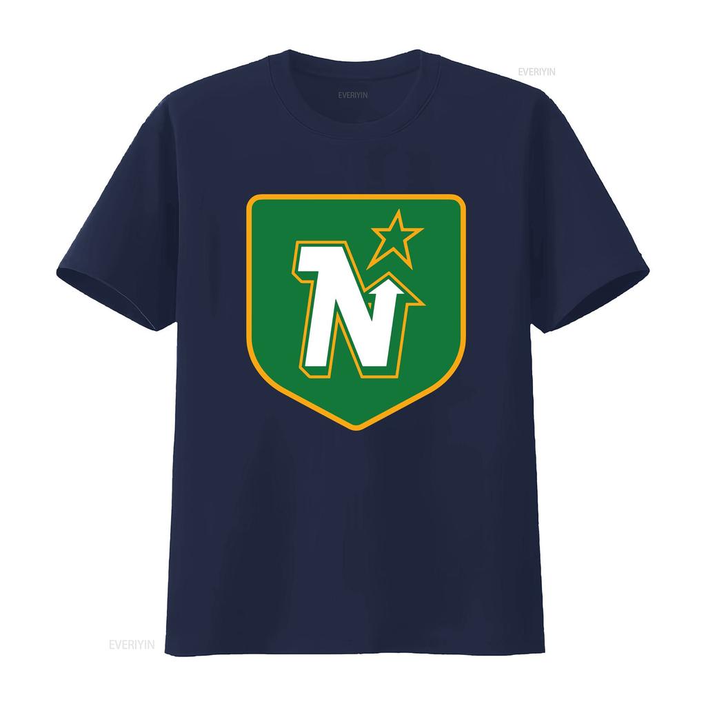 Minnesota North Stars Hockey Club T Shirt vintage Washed Soft Casual Comfortable Breathable Versatile Slightly