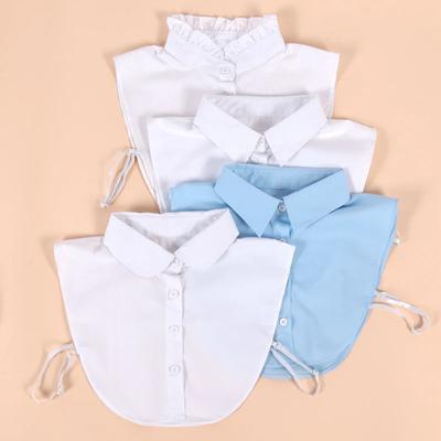 Abnehmbares Baumwollrevershemd Falscher Kragen Einfarbig Falsche Bluse Halsbekleidung Vintage Spitzenreversbluse Top Bekleidungszubehör
