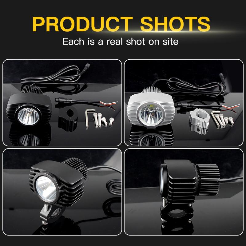 1Pcs White LED Car External Headlight 18W High/Low Motorcycle Headlamp Spotlight Drive Fog Spot Lights DC10v-72V
