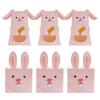 10pcs Cute Bunny Candy Box Pink Rabbit Ear Chocolate Biscuit Gifts Packaging Boxes For Happy Birthday Party Decor