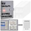A5 Budget Binder 100 Envelope Savings Challenge Binder Sets Students Notebooks Suppliers Journal Books