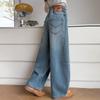 Children‘s Fashion Vintage Wide Leg Baggy Jeans for Teen Girls Casual Loose Straight Denim Pants Kids Spring Fall Trousers