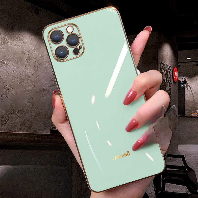Applicable To IPhone16 Mobile Phone Case Full-inclusive 13 Straight Edge Electroplated Apple 15 Protective Case 14Promax Silicone