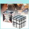 Stunning 3x3 Mirror Cube Puzzle With Glossy Finish In Black Silver And White Silver Options For Brain Teasers And Collectors