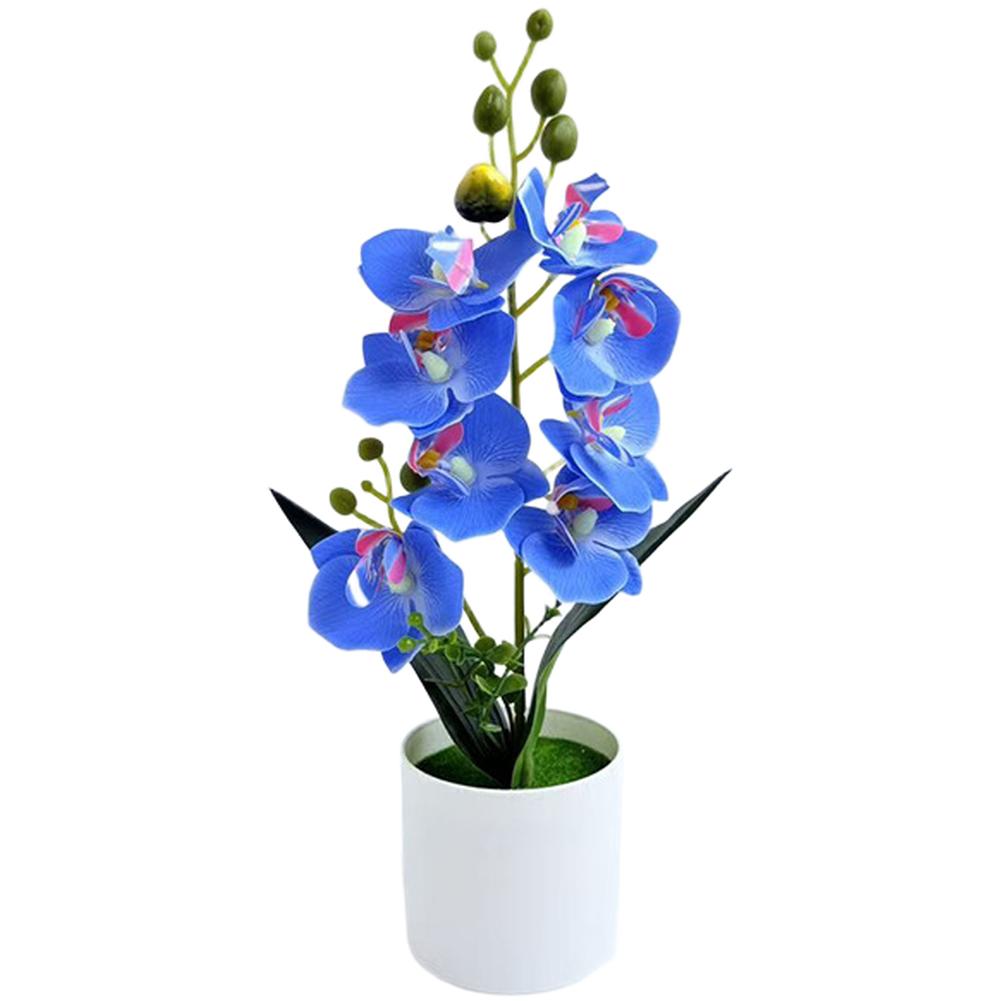 Artificial Orchid In Clean-Line Round Pot for Residential Commercial Indoor Decor For Home Office Cafe Setting