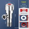 Universal 4-Point All-Copper Angle Valve for Hot/Cold Water, Stainless Steel Household Water Heater/Toilet Switch