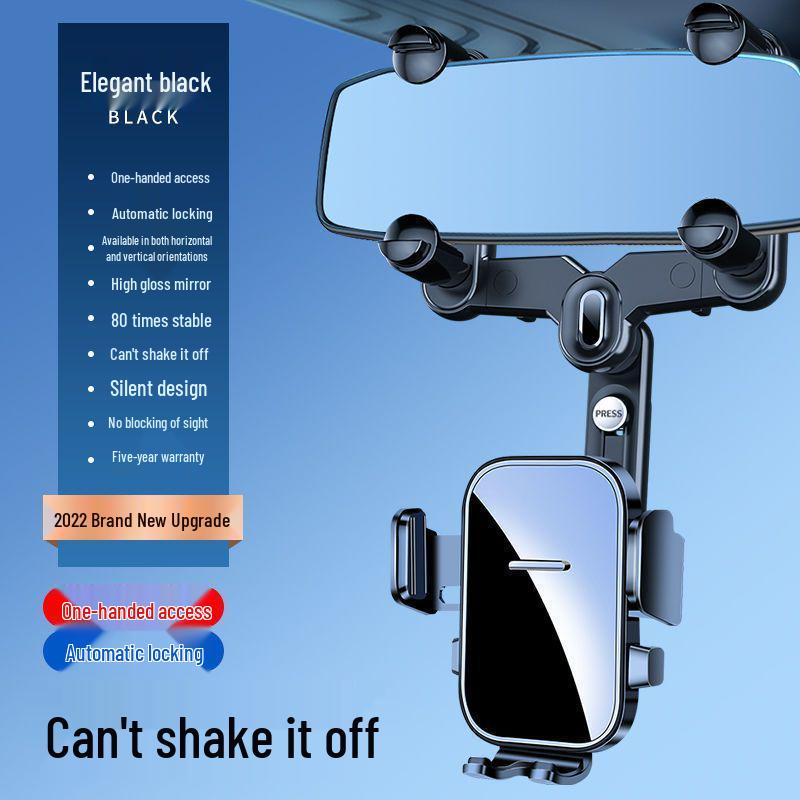 2025 Universal Anti-Shake Rearview Mirror Phone Holder & Navigation Bracket
