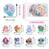 50 Fairy Tale Mermaid Princess Transparent Stickers Children's Reward Stickers DIY Photo Frame Glass Bottle