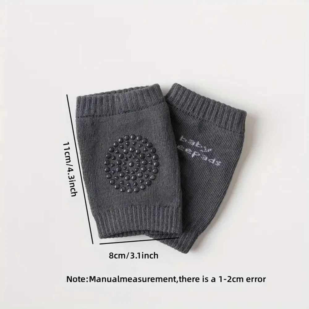 Safety Protector Toddler Leg Warmer 1Pairs Baby Knee Pads Toddler Crawling Anti-Slip Solid Infant Boys Girls Elbow Cushion Pad