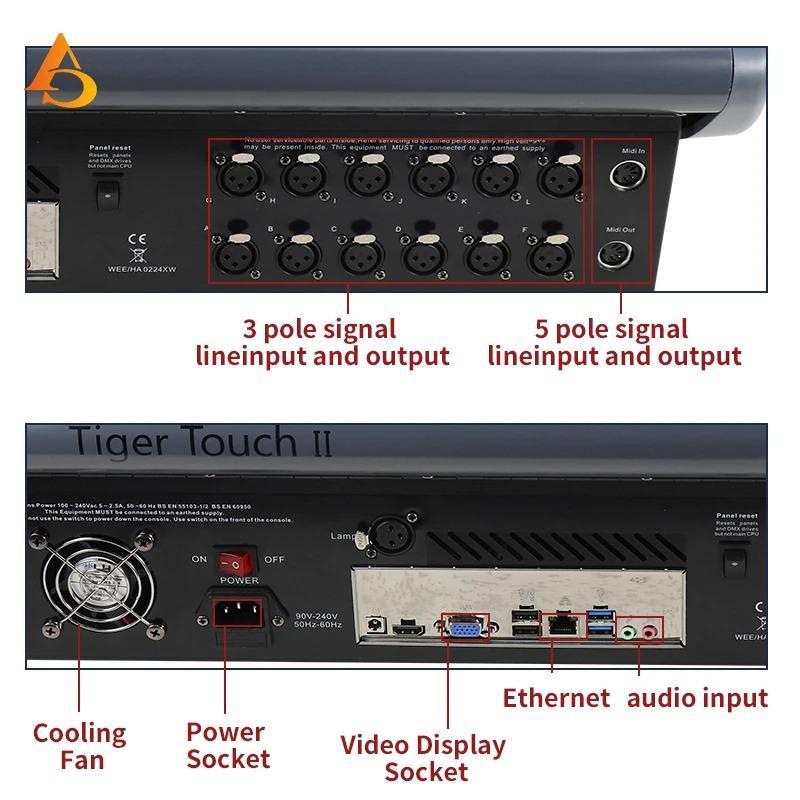 Titan Light Controller Tiger Touch II Avolite Dmx Lighting Controller Dmx512 Control Disco Show Club Stage Party with Flightcase