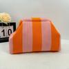 Portable Spring Closure Open Top Colorful Striped Cosmetic Bag Large Capacity Multi-purpose Makeup Pouch Toiletry Bag Gifts