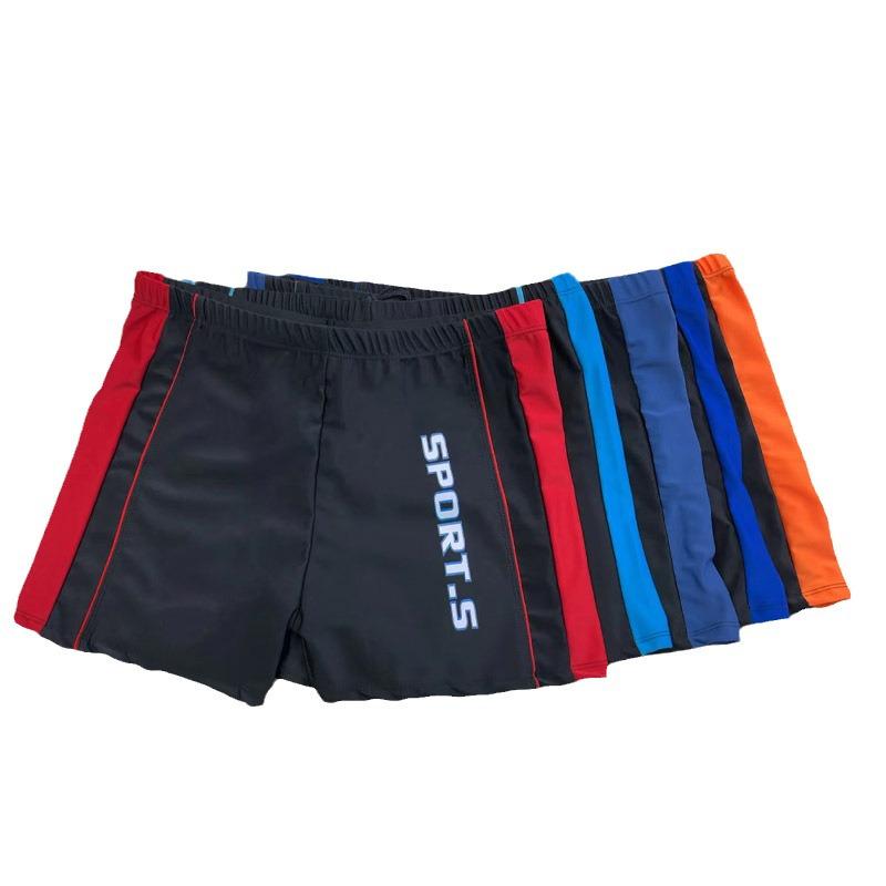 Men's Plus Size Colorblock Casual Swim Trunks
