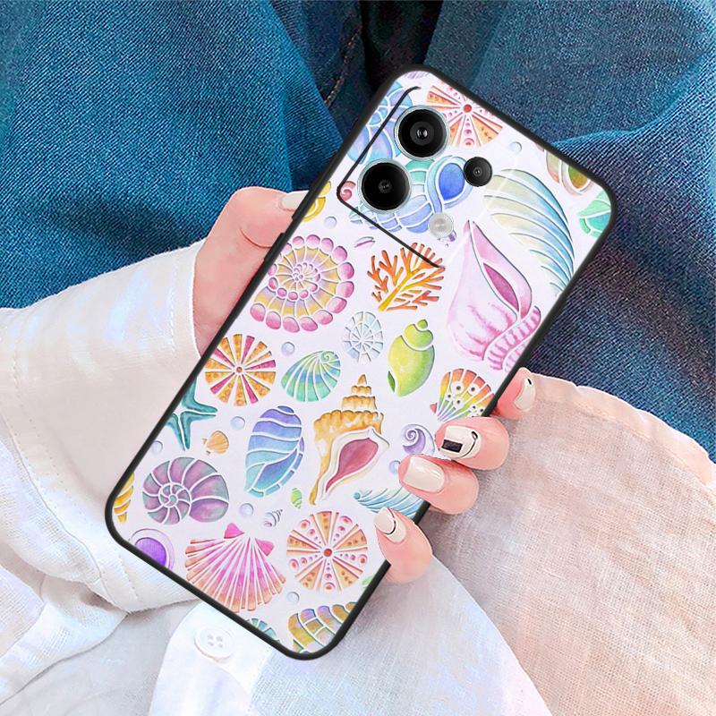 Sea Shells Cover For Xiaomi Redmi Note 14 Pro 13 12 11 9 10 9S 10S 11S 12S Redmi 10C 12C 13C 14C Case