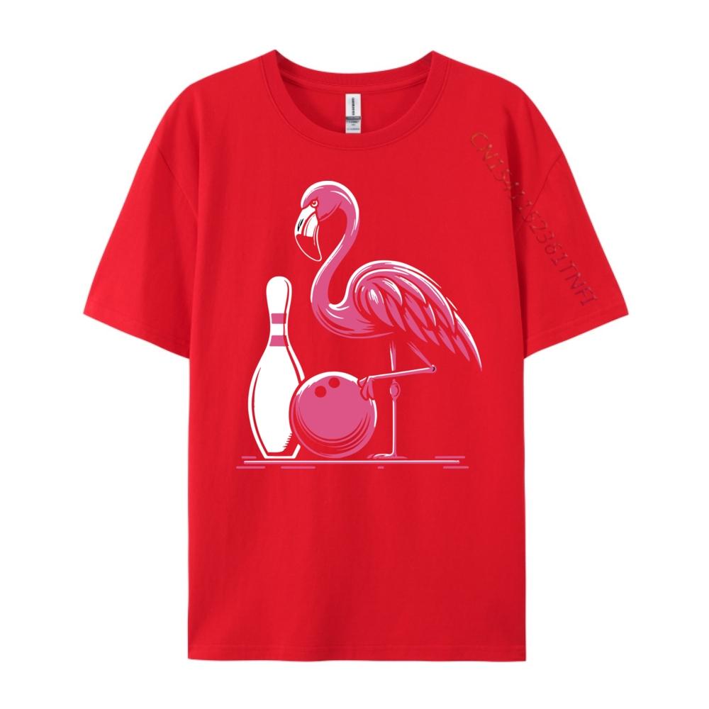 

Flamingo Bowling Pin Bowl Bowler Fashion T Shirt Men Comfortable Anime Punk Style S