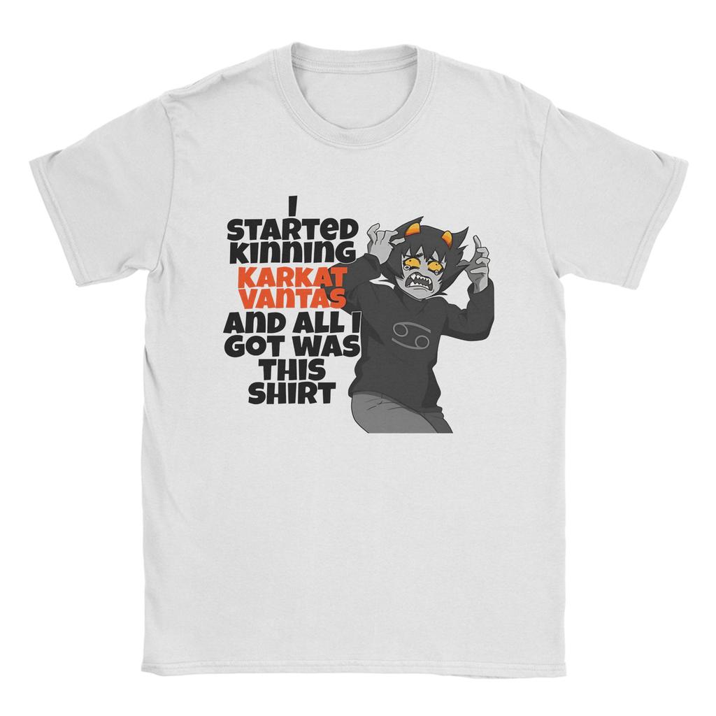 Homestucks Pantskat Karkat T-Shirt Men's Cotton Clothes Printed Fiction MSPA O-neck Short Sleeve