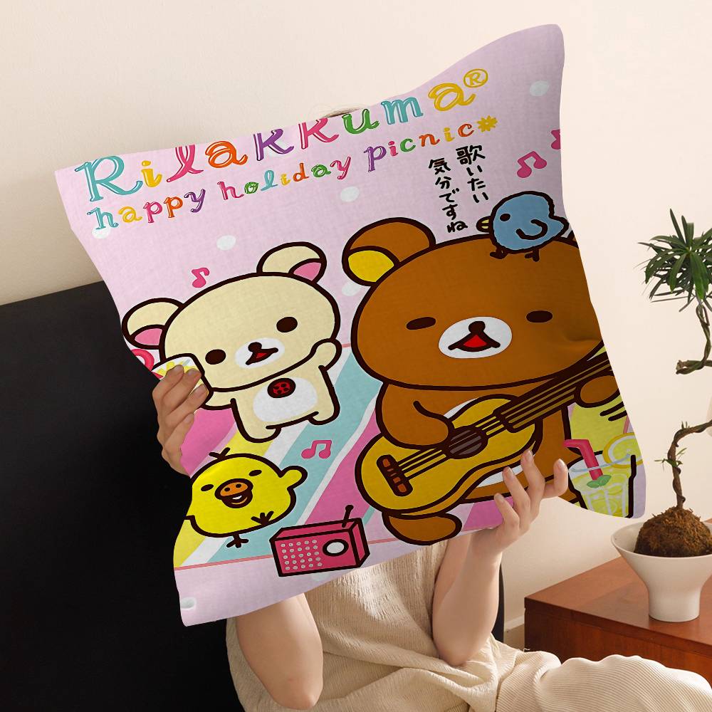 Cartoon R-Rilakkuma Cushion Cover Pillow Cover Decor Pillowcase Printed Cushion Case For Couch