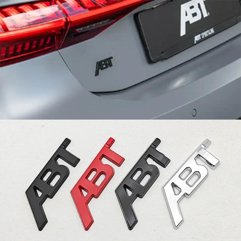 JIYQ3 3D ABT Logo Emblem Car Trunk Front Grille Badge For T6 S5 RS7 C8 Q8 RS6 SQ5 Q5 Q7 RS4 A3 8V A6 Skoda Sticker Auto Accessories