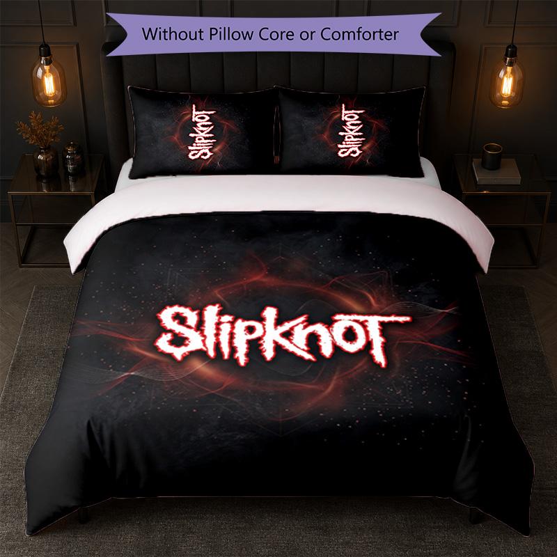 Set Biancheria da Letto 3 Pezzi con Stampa Slipknot Copripiumino con Due Federe Biancheria da Letto Morbida per Camera da Letto Domestica