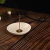 Retro Ceramic Persimmon Incense Holder - Zen Agarwood Stick Dish for Home