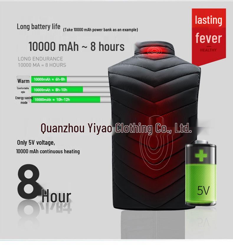 Unisex Rechargeable Winter Smart Heating Vest