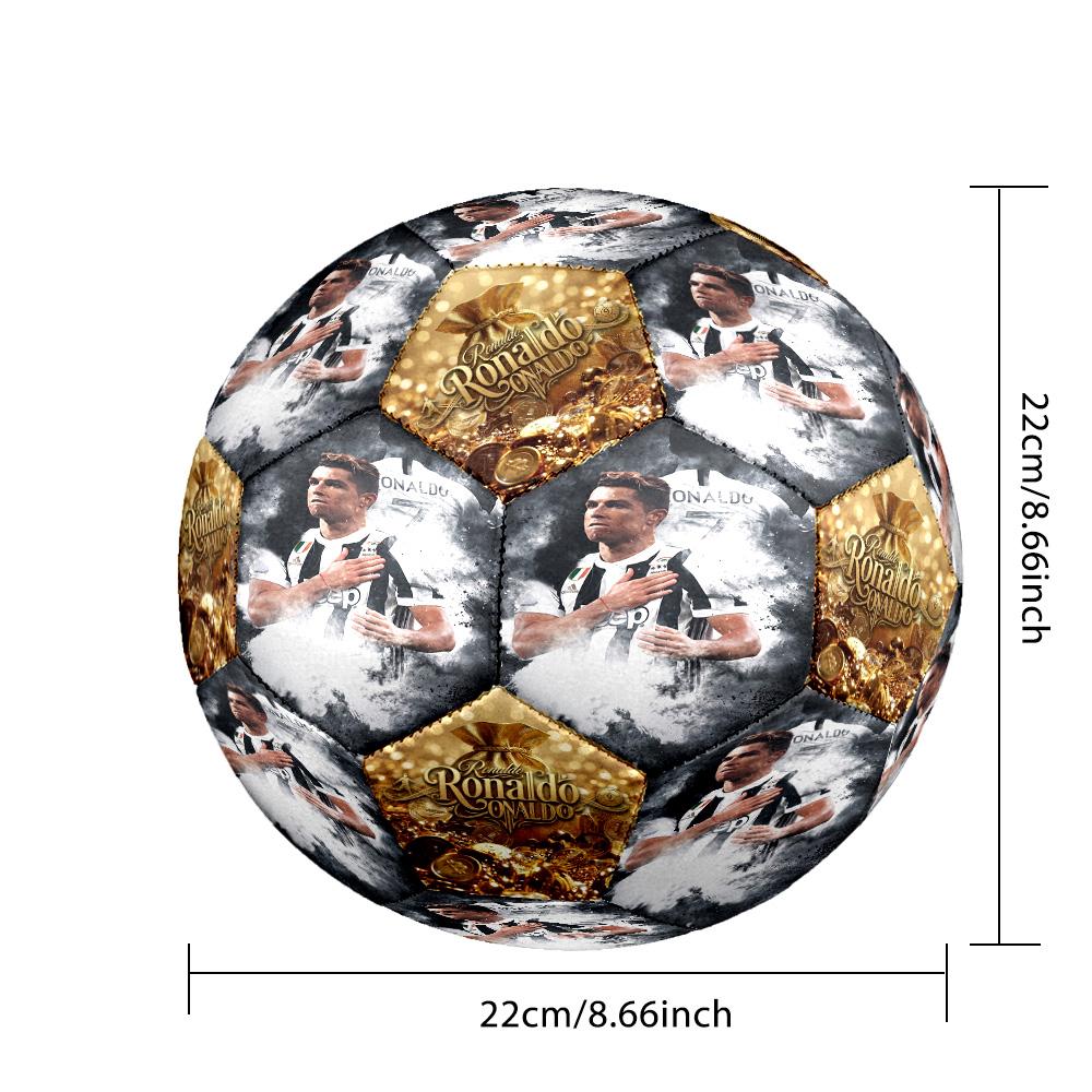 Ronaldo's Real Madrid Legacy Size 5 Football Machine Sewn Indoor/Outdoor Training and Matches Unique Gift for Soccer Lovers