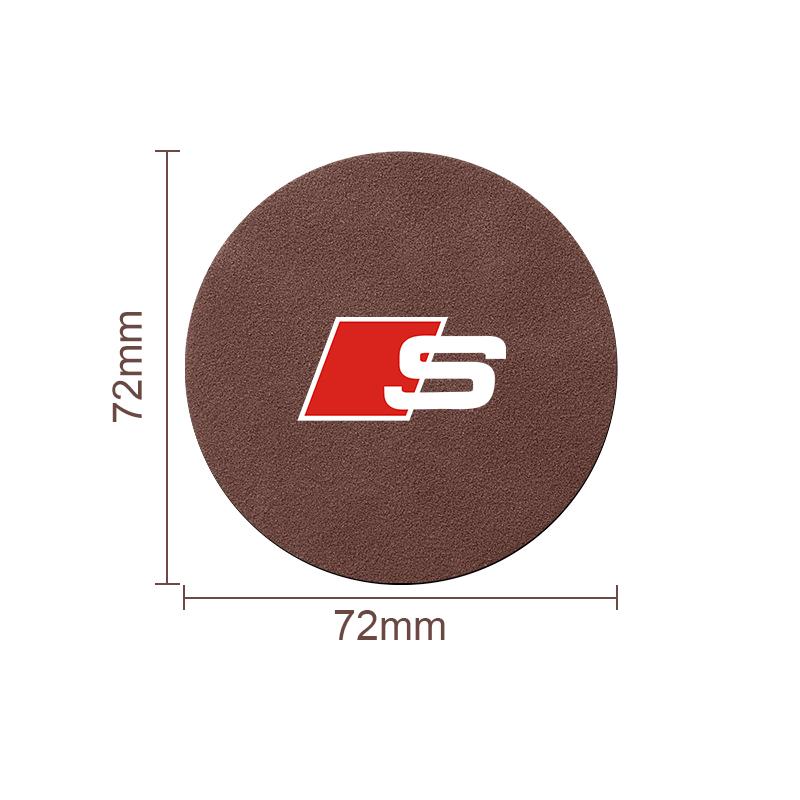 1pcs Suede Car Coaster Mat Water Cup Slots Non-Slip Pad for Audi C5 C6 C7 A4 B6 B8 B7 A6 A3 A5 Q3 Q5 Q7 8P  S3 S5 S1 S4 S2 RS3 RS4 RS5 RS6 RS8