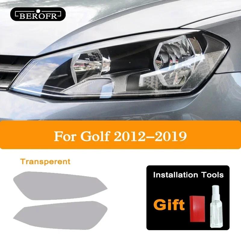Для Volkswagen VW Golf 7 MK7 2012- Автомобильные фары Тонировка Черная Защитная пленка Задние фонари Прозрачная TPU Наклейка Аксессуары Headlight T