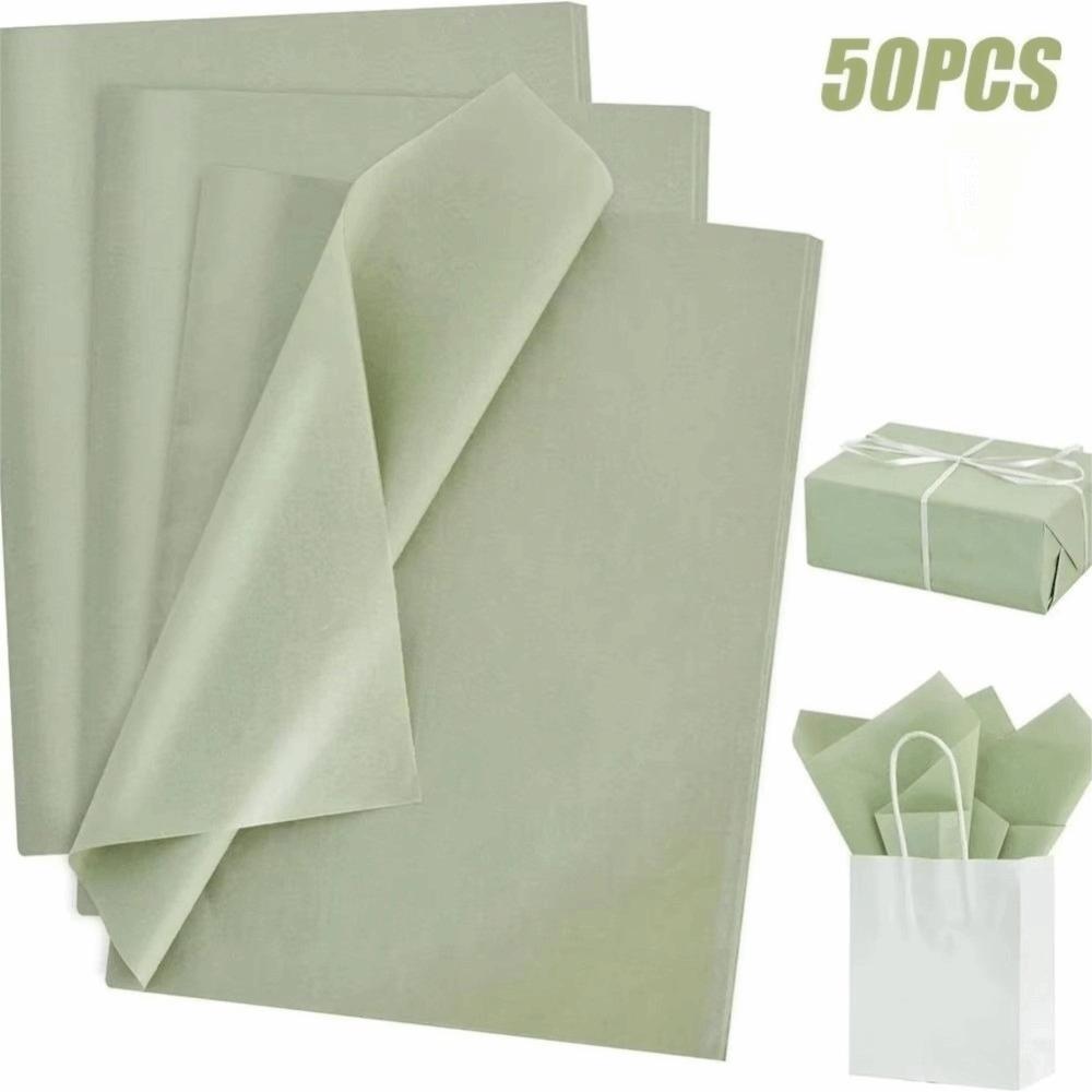 Sage Green Tissue Paper Solid Color Thin Wrap Paper Lightweight Gift Wrapping Paper Birthday