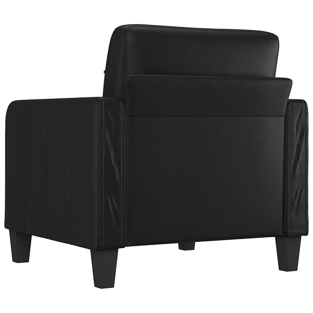 Armchair Black 60 Cm Faux Leather