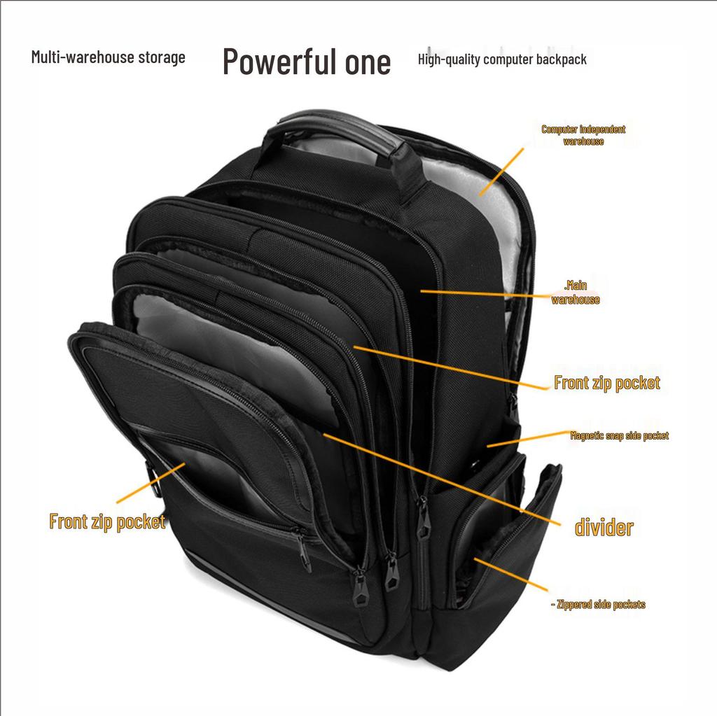 Men's Oxford Cloth Large Business Commute Backpack - Spacious Laptop Bag