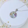 Multi Gemstone Sterling Silver Pendant: Colorful 925 Jewelry
