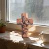 Croix de poche plate en bois 2D Ornement Cadeau