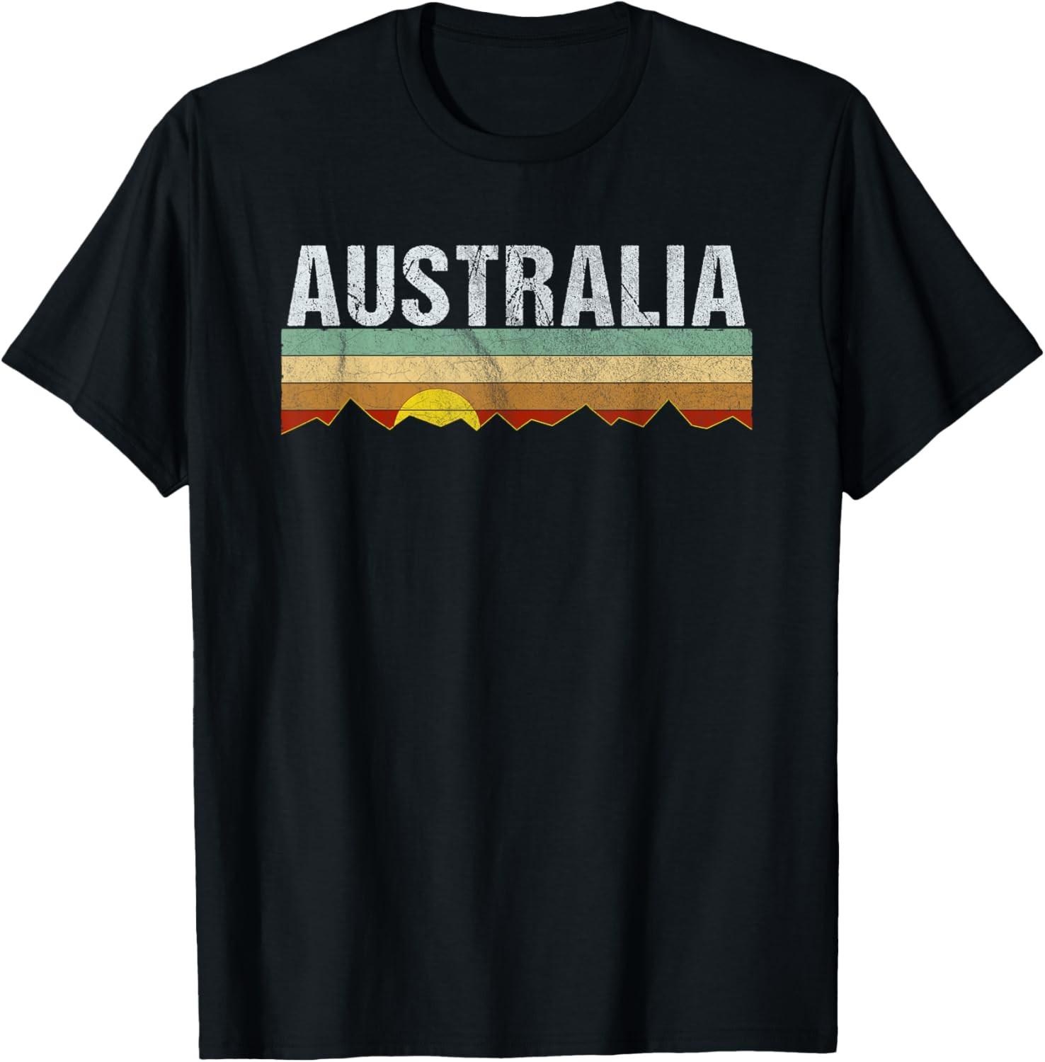 Australia Map Boomerang Kangaroo Koala Travel Souvenir Gift TShirt Graphic T Shirts Casual Short Sleeve Camisas M