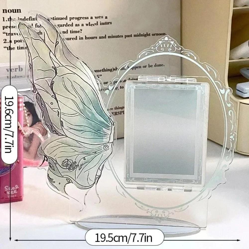 

Acrylic Ornaments Butterfly Acrylic Photocard Holder Beautiful Elaborate Design Idol Star Display Stand Rotatable Card Holder белый