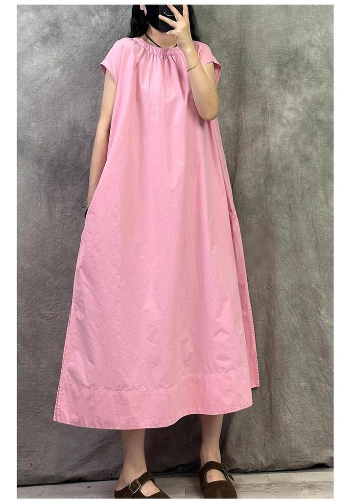 Elegante Vestido de Verano Retro Francés - Tallas Grandes, Corte Holgado, Favorecedor y Elegante