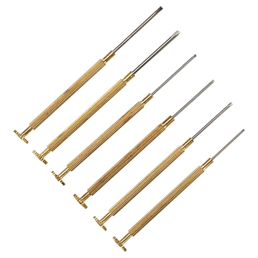 Copper Material Slot Watch Screwdrivers Set Slotted 0.8-1.8mm Watch Repair Screwdriver Set Watch Screwdriver Jewelry Repair