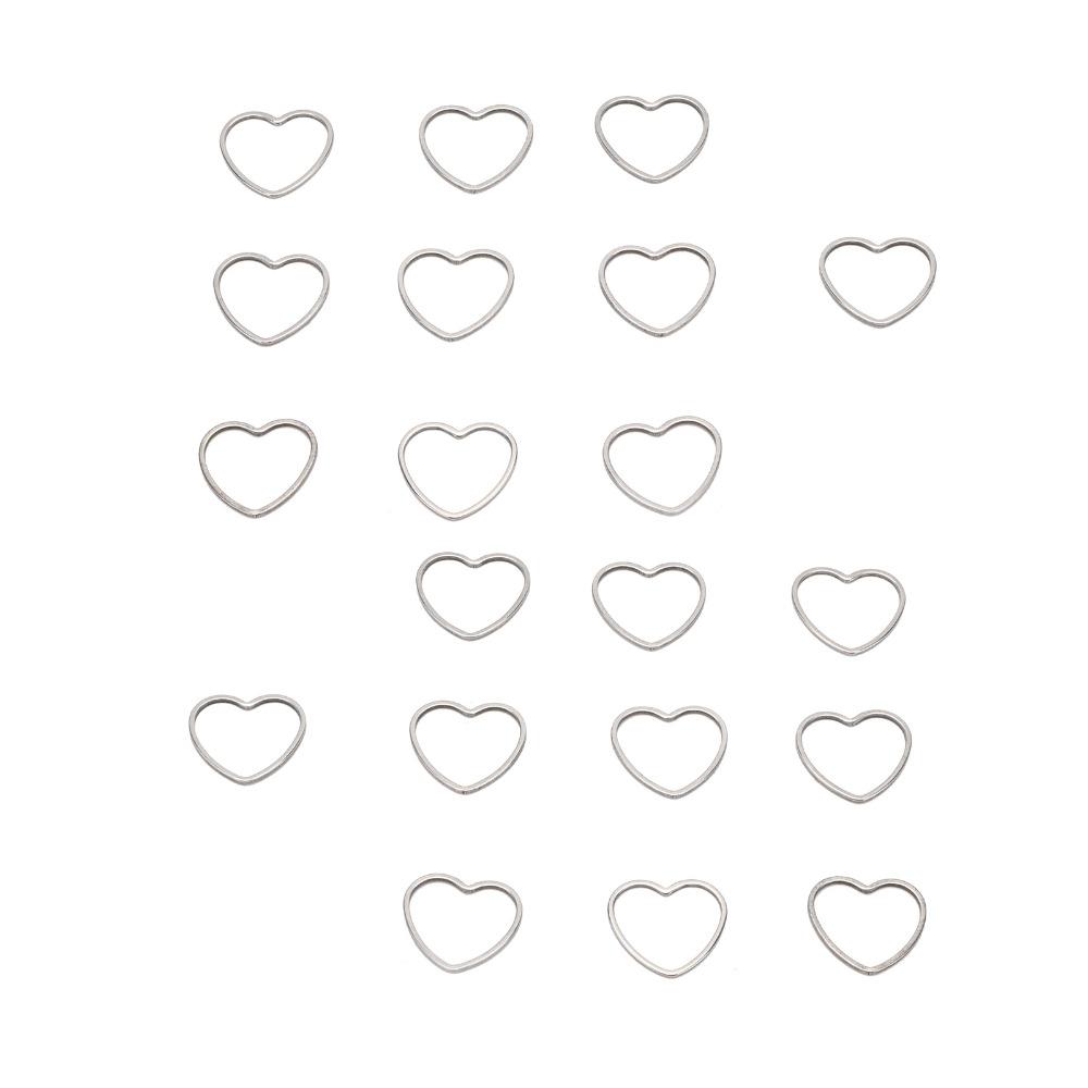 30pcs Stainless Steel Hollow Frame Pendants Silver Stainless Steel Pendants Earring Craft