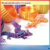 3D Printed Movable Crystal Wyvern Dinosaur Figurines with Dragon Egg Toy