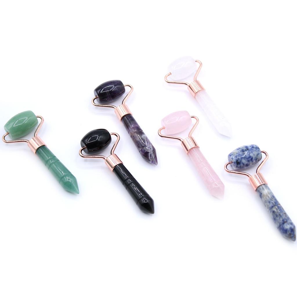 Rose Quartz Facial Roller Massager