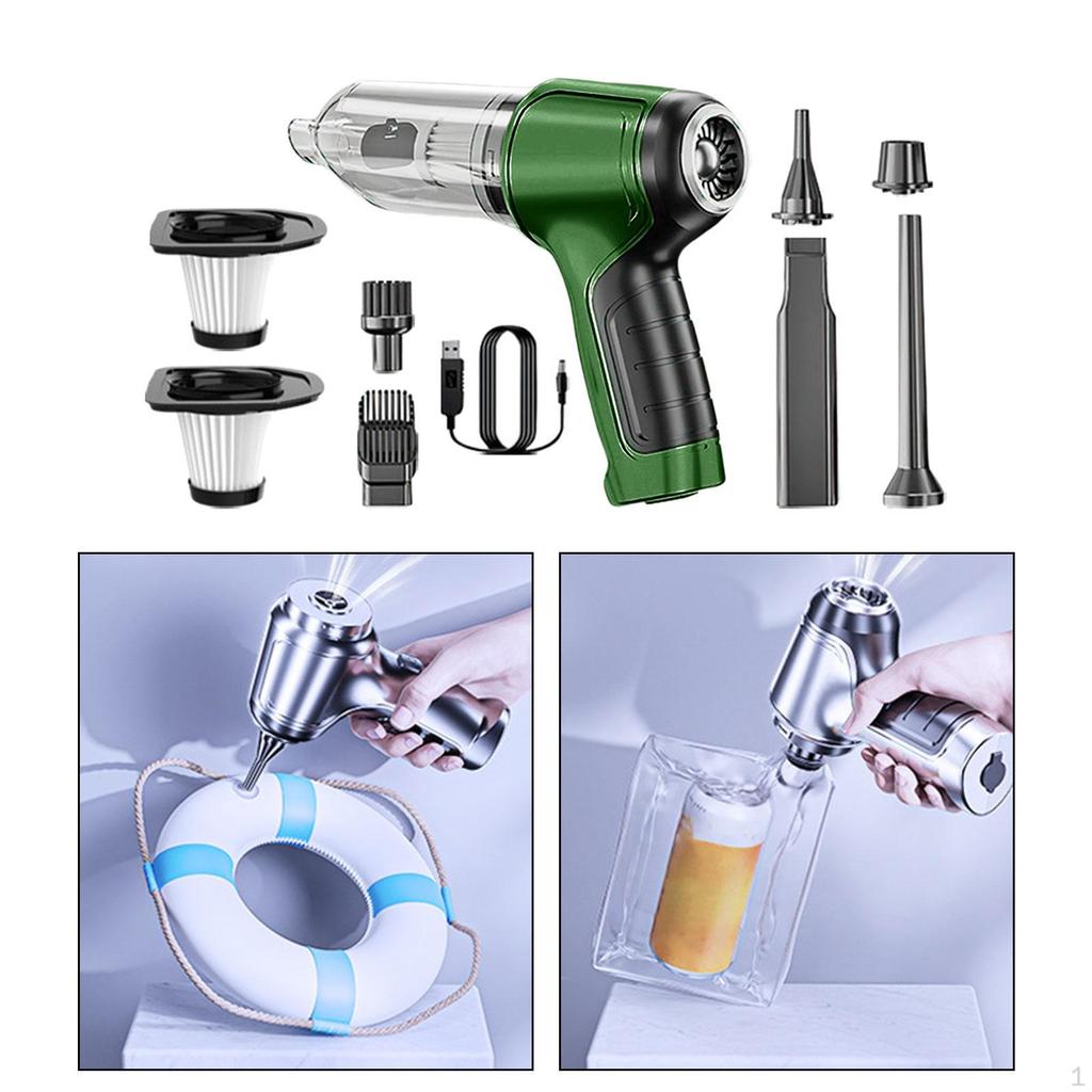 Car Vacuum Cleaner Cordless Handheld USB Rechargeable 120W High Power Pet Hair Cleaning